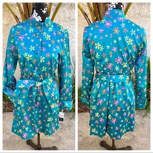 NWT Rampage Teal Floral Embroidered Spring Coat M